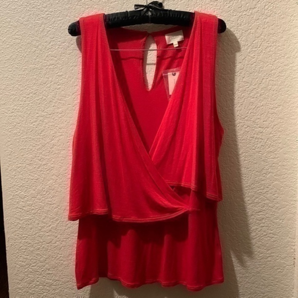 Anthropologie Deletta red shirt brand new size large